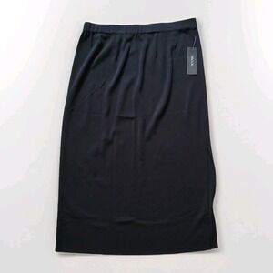 NWT Misook Black Knit Maxi Skirt XL - Signature Wrinkle-Resistant Travel Knit